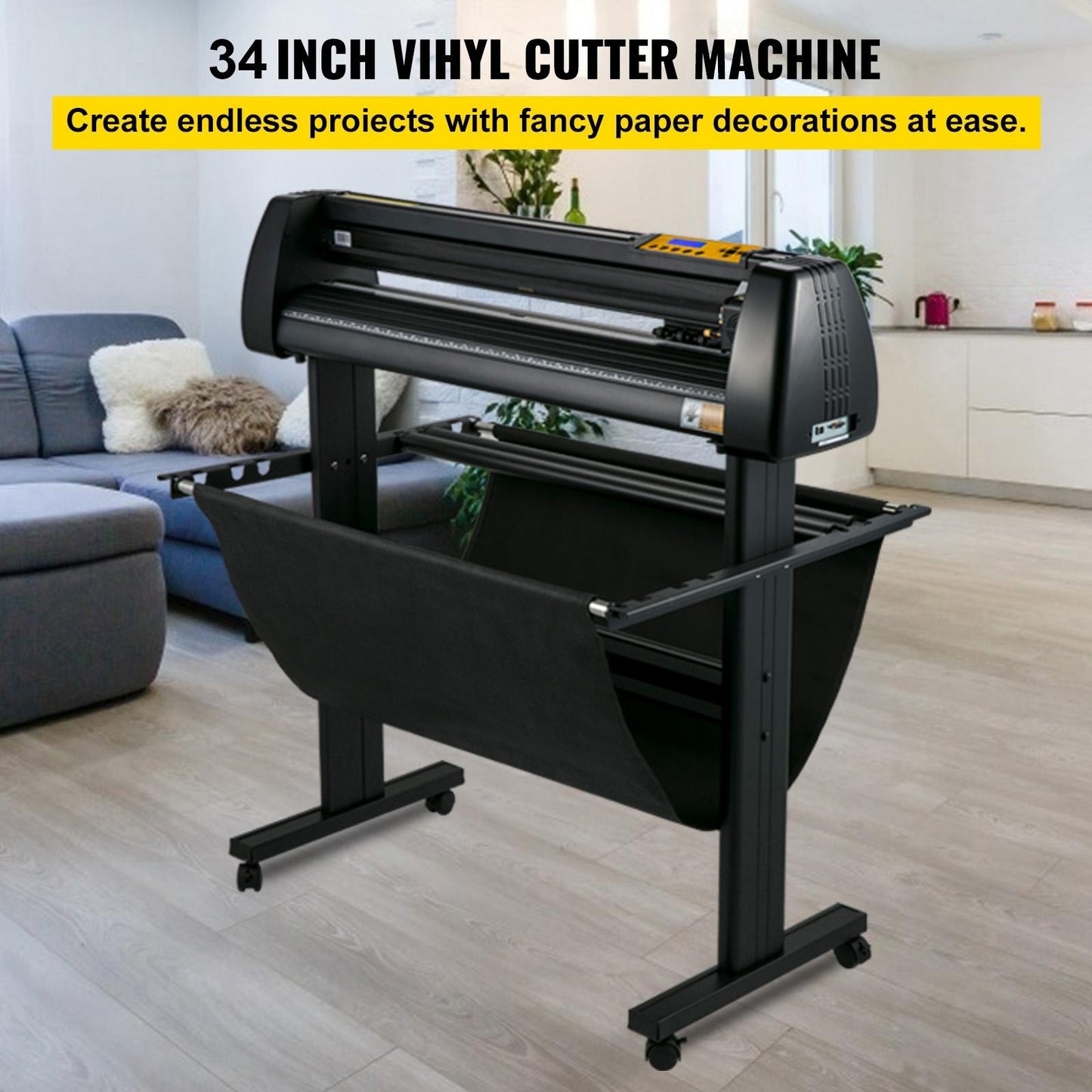 Vinylsnijder – Snijplotter – Snijmachine – Vinyl Cutter – Graveermachine – Groot Snijoppervlak 87 cm – Nauwkeurige Snijprecisie 0,01 mm