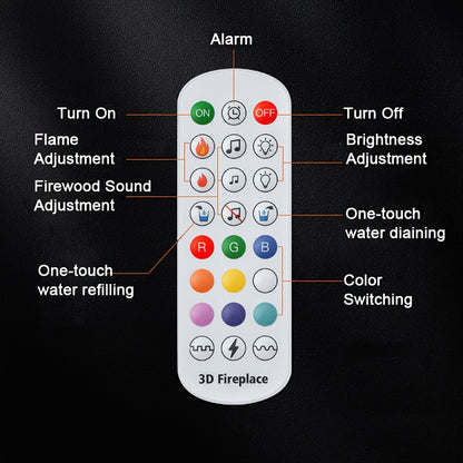 3D Elektrische Open Haard – Elektrische Haard – Sfeerhaard – Wandhaard – Mistverneveling Haard – 100 cm – LED Vlammen Met Mist Effect – Luchtbevochtiging Met Timer