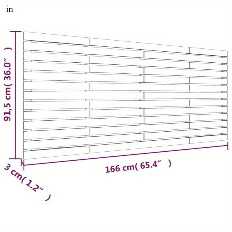 Hoofdbord – Bedhoofd – Bedframe Hoofdeinde – Bedpaneel – Slaapkamermeubel – Massief Vurenhout – Verticale Planken – Eenvoudige Installatie – 166x3x91,5 cm
