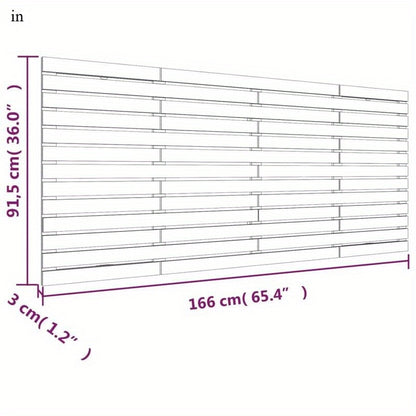Hoofdbord – Bedhoofd – Bedframe Hoofdeinde – Bedpaneel – Slaapkamermeubel – Massief Vurenhout – Verticale Planken – Eenvoudige Installatie – 166x3x91,5 cm