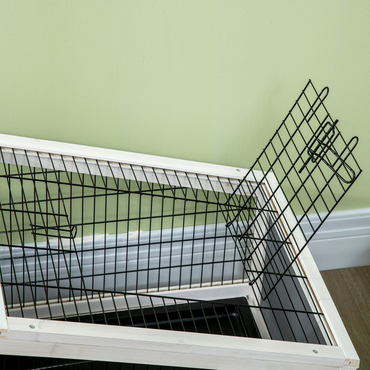 Konijnenkooi – Knaagdierkooi – Konijnenhok – Caviakooi – Binnenkooi – Ruim 90x53x50 cm – Duurzaam Vurenhout & Staal