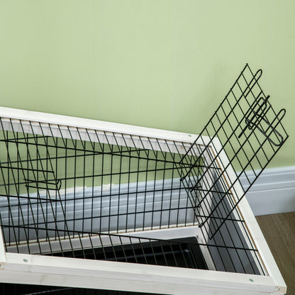 Konijnenkooi – Knaagdierkooi – Konijnenhok – Caviakooi – Binnenkooi – Ruim 90x53x50 cm – Duurzaam Vurenhout & Staal