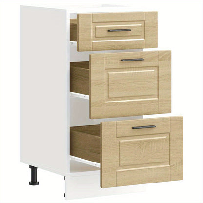 Kitchen base cabinet Porto Sonoma oak wood material Side Cabinet Organizer Storage Cabinet Storage Box for Bedroom, Living Room, Bathroom, Home Furniture