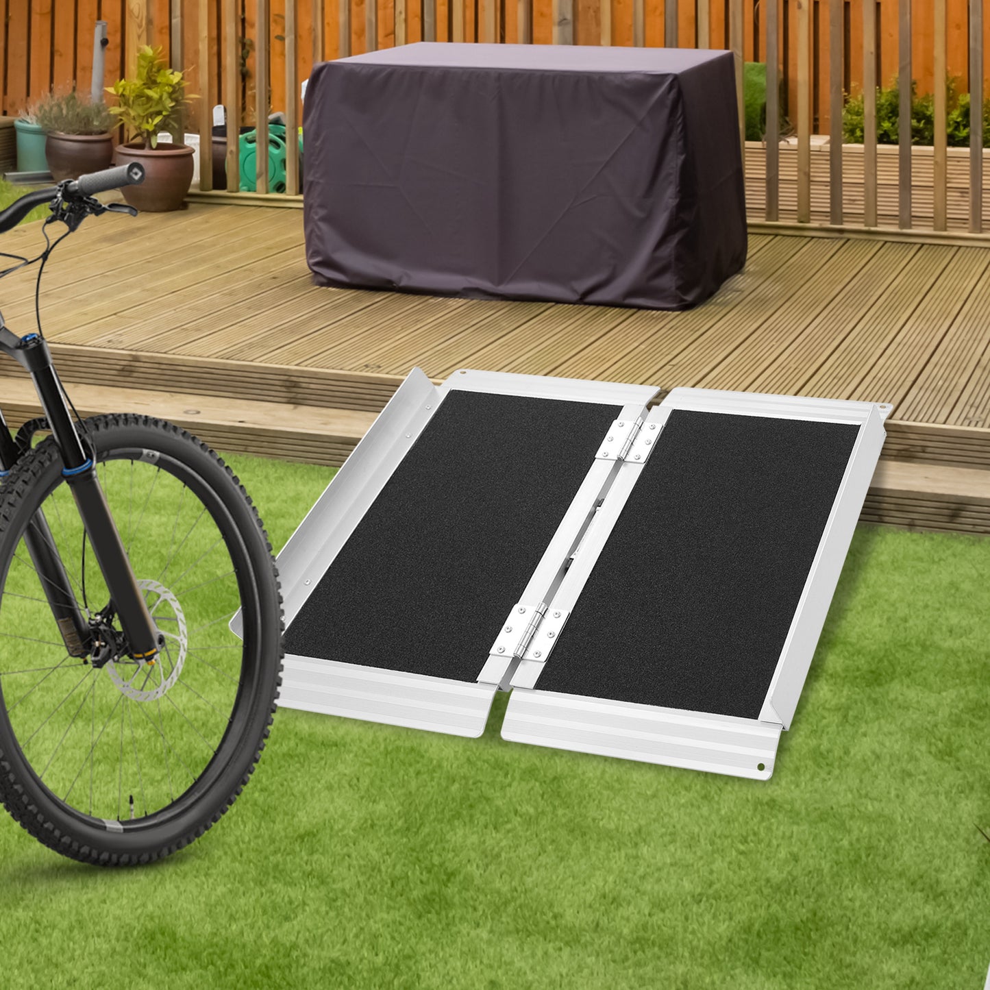 60.96cm Foldable Ramp | Aluminum Alloy, Foldable Ramps for and Walkers, Brand: NaMaSyo