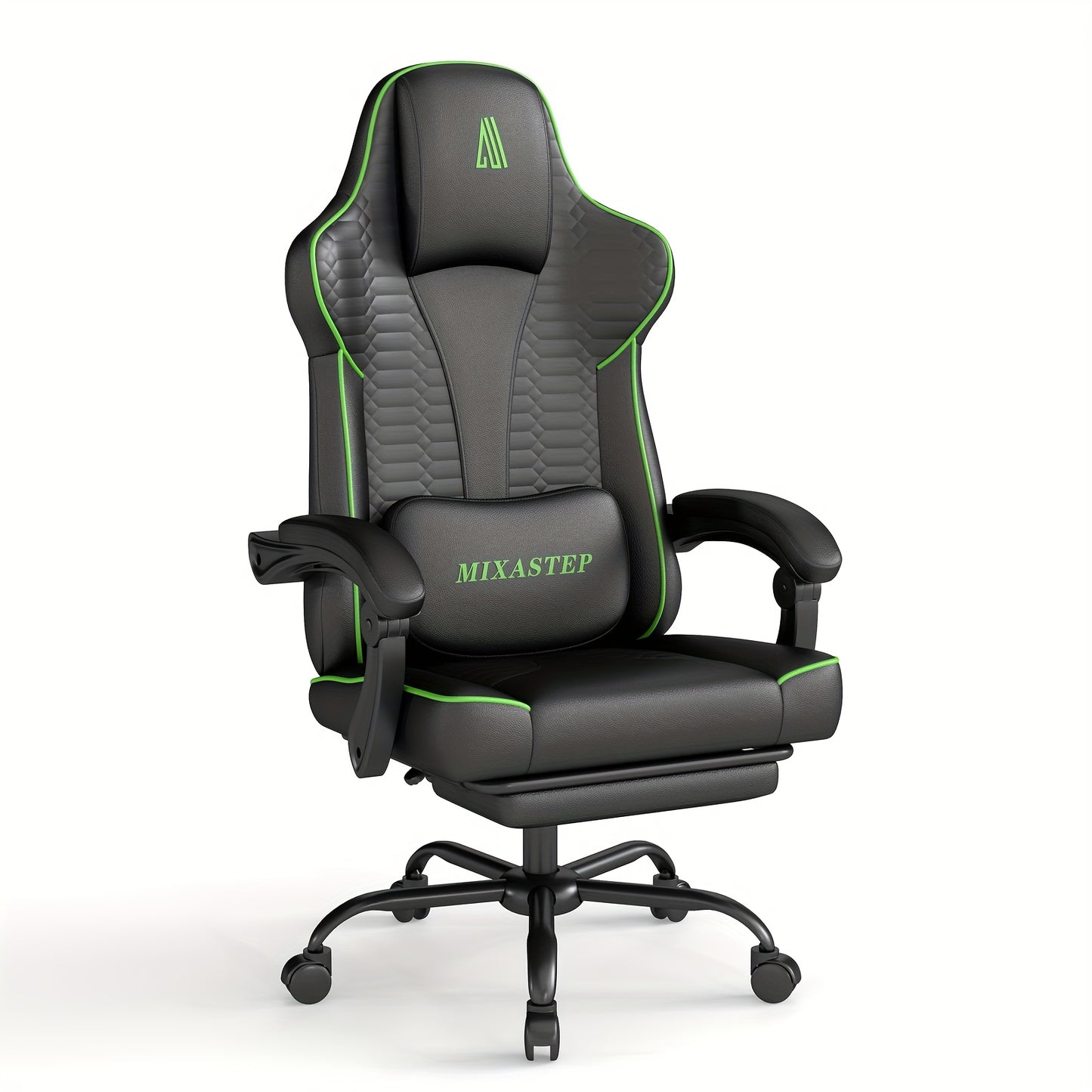 Gamingstoel – Gamestoel – Gaming Chair – Bureaustoel – Game Stoel – Ergonomisch – Verstelbare Rugleuning – 360° Draaibaar – Max 150 kg – Groen