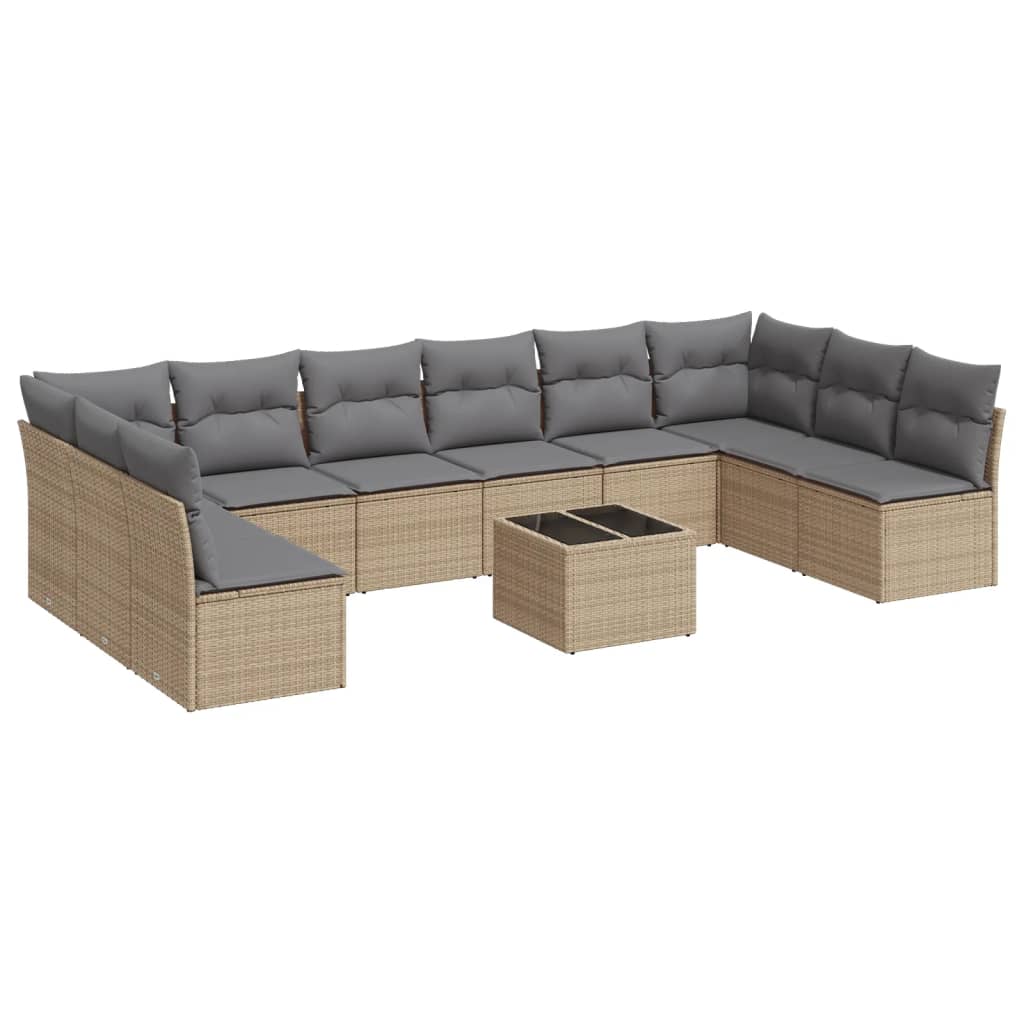 Loungeset – Loungesets – Tuinset – Tuinmeubelen – Buitenmeubelen – Lichtgrijs – Modular Design – Weerbestendig PE-Rattan