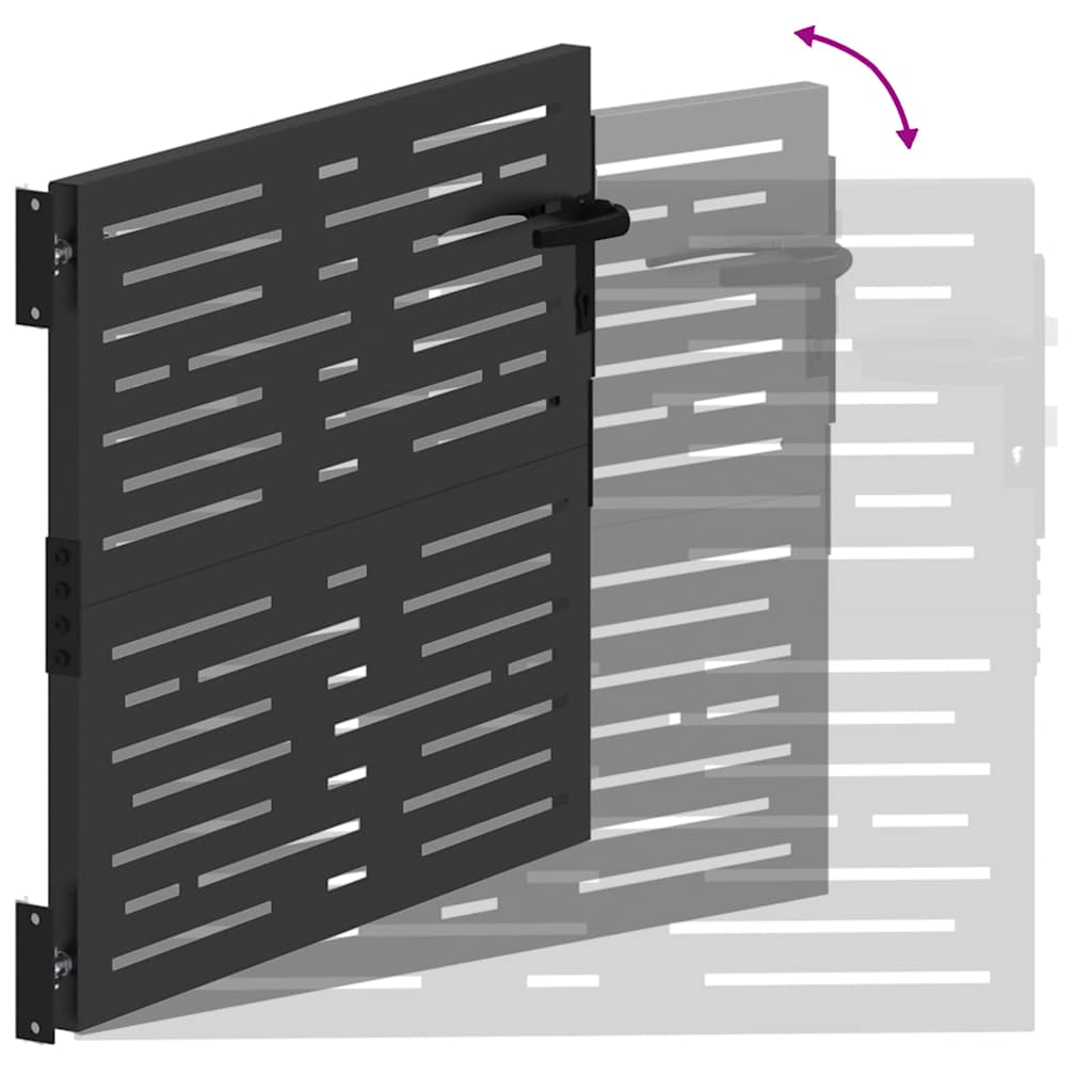 Toegangspoort – Tuinpoort – Beveiligingspoort – Buitendeur – Metaalpoort – 105 x 100 cm – Gepoedercoat Staal – Insteekslot Veilig
