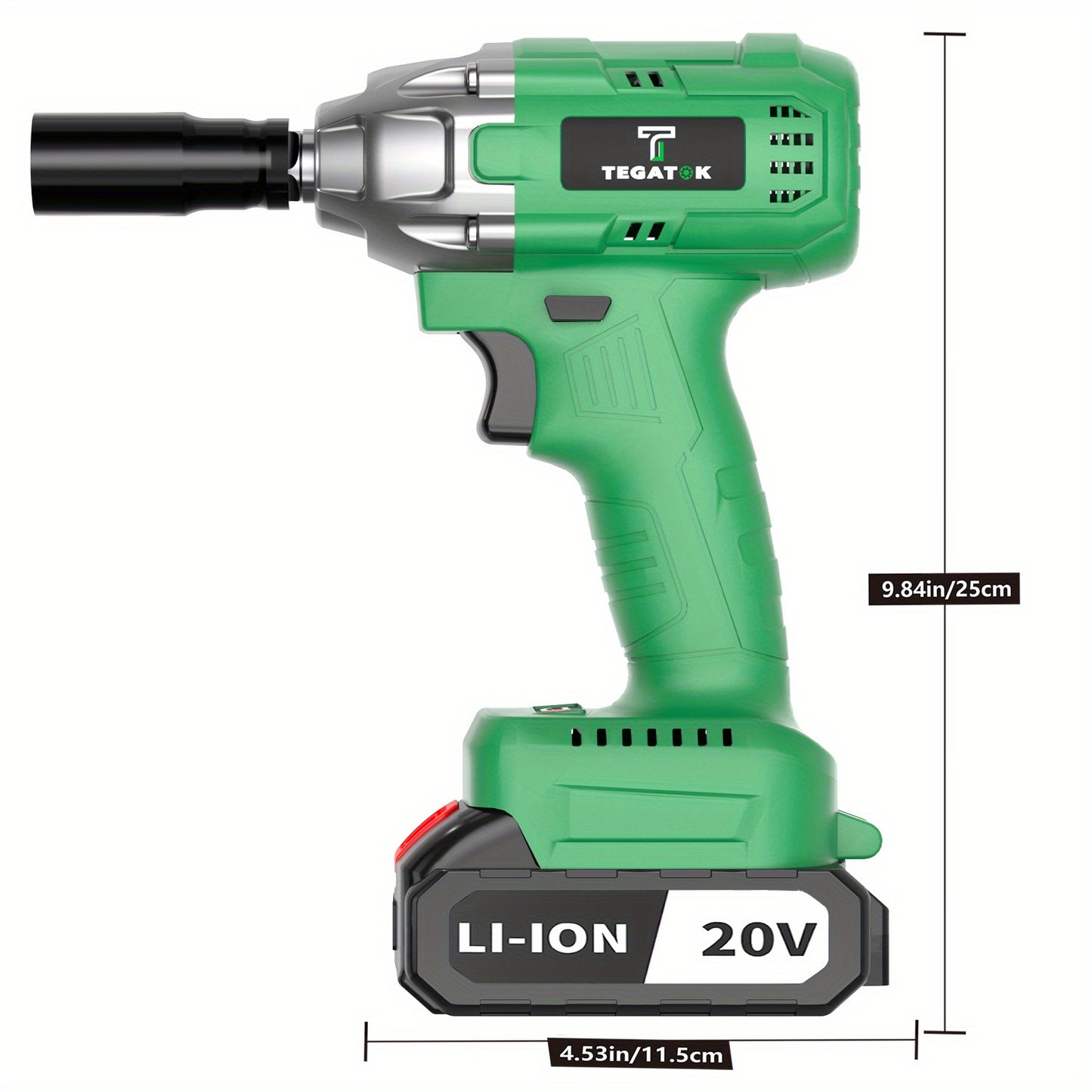 Accuboormachine – Slagschroevendraaier – Impact Schroevendraaier – Elektrische Momentsleutel – Draadloze Momentsleutel – 20V Brushless Motor – Snellader + Steeksleutelset & Tas