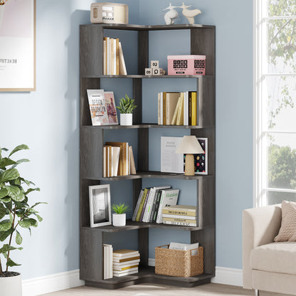 Boekenkast – Boekenrek – Opbergkast – Wandkast – Vakkenkast – Industrieel Design – 164,85 cm Hoog – Antitip Veiligheid