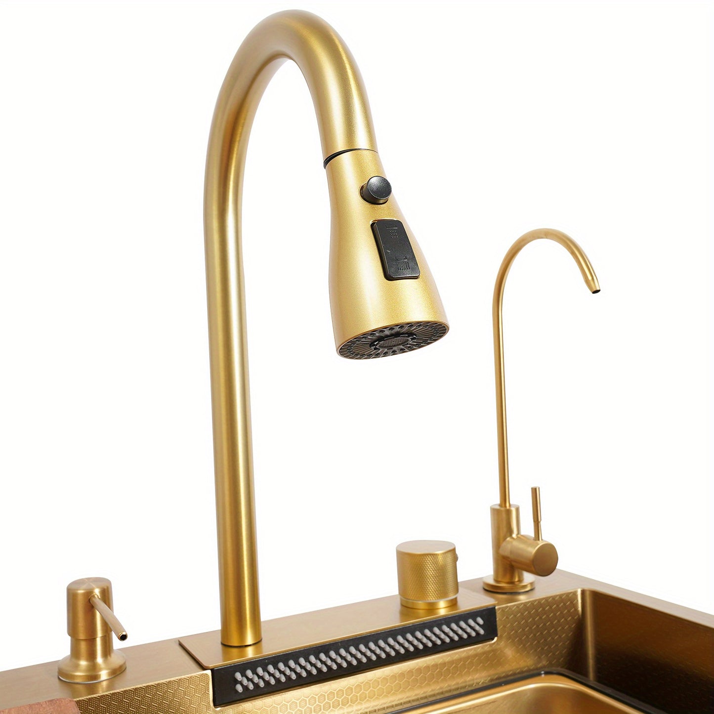 Sink 68cm- Golden, Stainless Steel Golden Rectangular Sink for Kitchens, Restaurants, Cafes, Bars, Hotels
