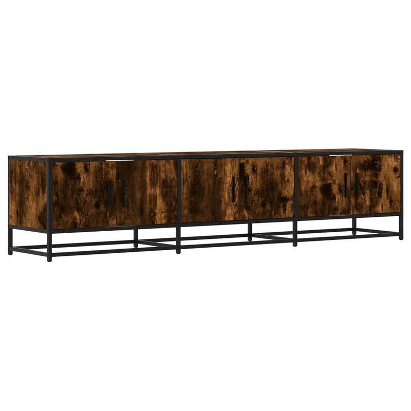 Tv-meubel – Tv-kast – Meubel – Mediawand – Gerookte Eik – 180x35x41 cm – Duurzaam Houten Materiaal