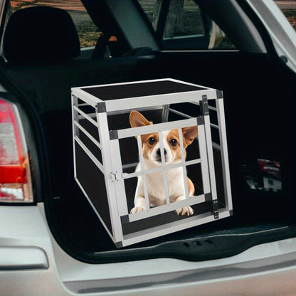 Aluminium Hondenbench – Hondenkooi – Transportkooi – Reisbench – Autobox – 54x69x50 cm – Lichtgewicht & Stevig Aluminium – Compact en Veilig