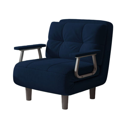 Receptiestoel – Wachtkamerstoel – Bureaustoel – Bezoekersstoel – Relaxstoel – 4-in-1 Opvouwbaar – Metalen Frame – Verstelbare Rugleuning – Blauw