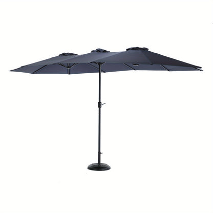Tuinparasol – Terrasparasol – Marketparasol – Zweefparasol – Dubbelzijdige Parasol – 4,8 Meter Groot – Crank Kantelbaar – Marineblauw