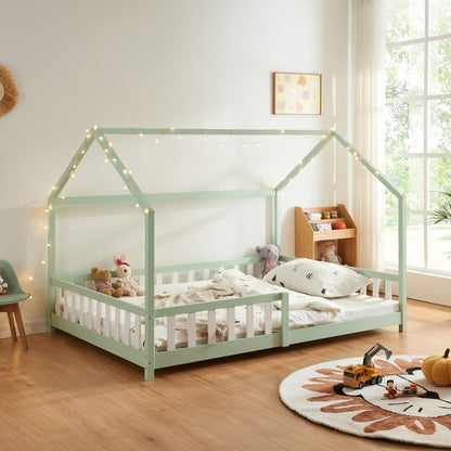 Bed Frame 'Hesel for Children with Fall Protection Slatted Frame