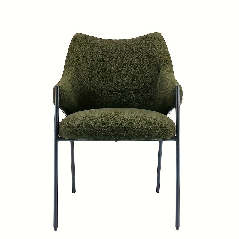 Eetkamerstoel – Stoel Voor Eetkamer – Dining Chair – Accentstoel – Kuipstoel – Moderne Groene Kleur – Stevige Rugleuning – Onderhoudsvriendelijke Stof
