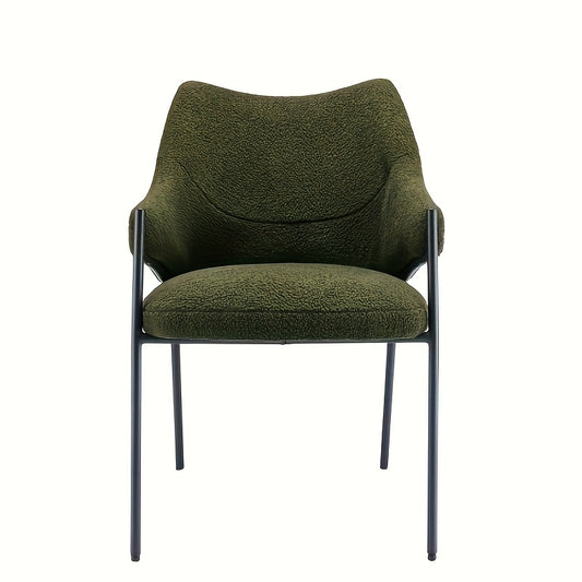 Eetkamerstoel – Stoel Voor Eetkamer – Dining Chair – Accentstoel – Kuipstoel – Moderne Groene Kleur – Stevige Rugleuning – Onderhoudsvriendelijke Stof