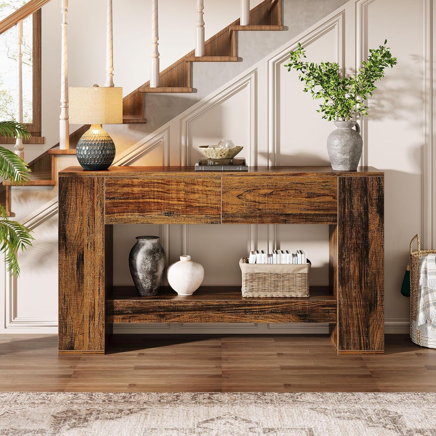Boekenkast – Boekenrek – Opbergkast – Vakkenkast – Wandkast – 8 Open Vakken – Goud Metalen Frame – 180 cm Hoog