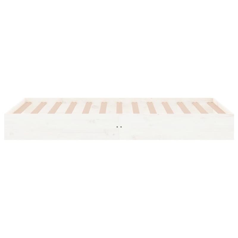 Contemporary White Wooden Bed Frame - 100x200cm Removable & Durable Solid Wood, High-Quality Easy Assembly, No Power Needed for Small Spaces, Bedroom Furniture, Minimalist Design, Durable Construction