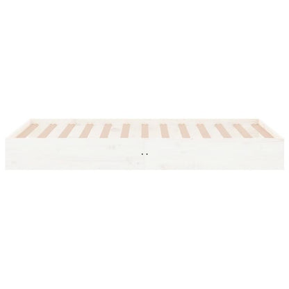 Contemporary White Wooden Bed Frame - 100x200cm Removable & Durable Solid Wood, High-Quality Easy Assembly, No Power Needed for Small Spaces, Bedroom Furniture, Minimalist Design, Durable Construction