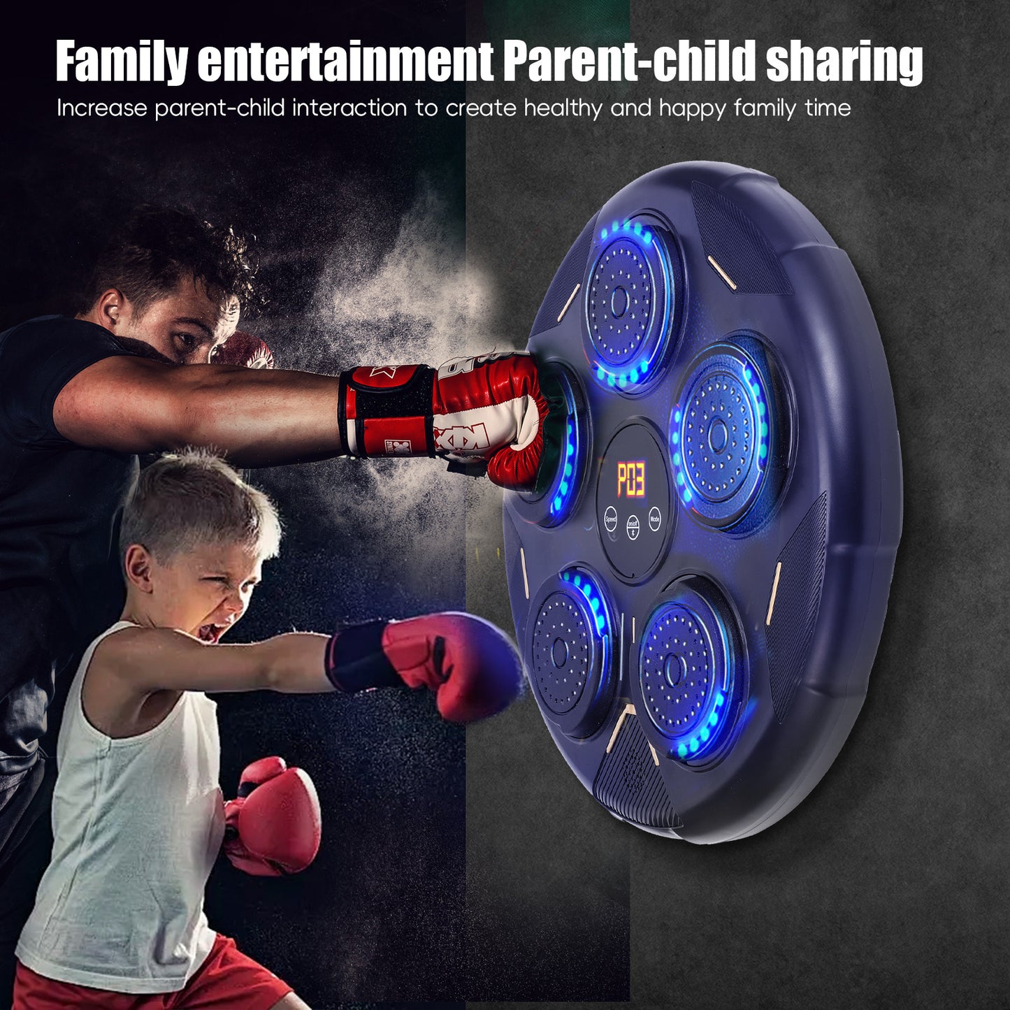 Bokszak – Boksmachine – Boxing Machine – Boxmachine – Boksbal – Interactieve Ritmetraining – Bluetooth Met LED-Verlichting