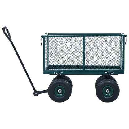 Bolderwagen – Bolderkar – Transportwagen – Tuinkar – Strandkar – Opvouwbaar – 349 kg Draagkracht – Grote All-Terrain Wielen – Groen