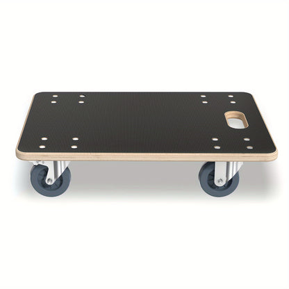 Transportkar – Trolley – Handwagen – Transportwagen – Rolwagen – 2 stuks 60x40x14,5 cm – 200 kg Draagkracht – Waterbestendig Houten Plateau