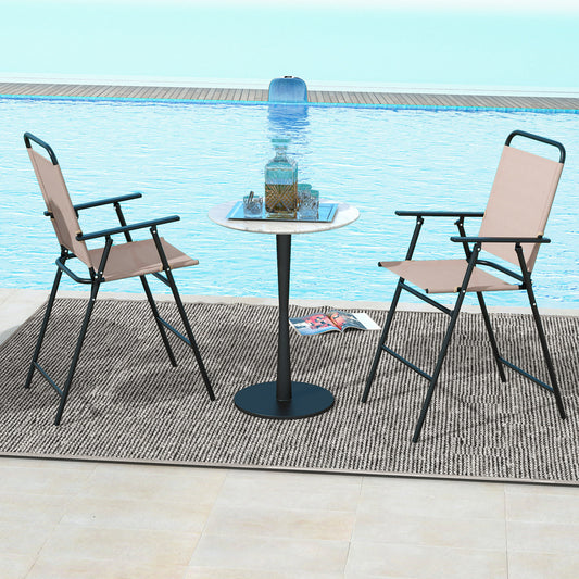 Barkrukken Outdoor – Barstoelen – Tuinstoelen – Inklapbare Krukken – Terrasstoelen – Ademend Mesh-Stof – Stevig Metalen Frame