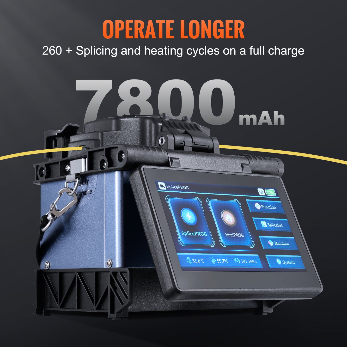 Glasvezel Fusion Splicer – Glasvezellasser – Fiber Optic Splicer – Vezel Lasapparaat – Vezellasser Professioneel – 6 Motoren Kernuitlijning – 5 Inch Touchscreen