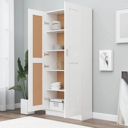 Boekenkast – Boekenrek – Vakkenkast – Opbergkast – Wandkast – Wit Design – 82,5x30,5x185,5 cm – Hoogwaardig Engineered Wood