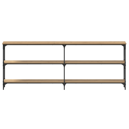 Sidetable – Consoletafel – Wandtafel – Haltafel – Bijzettafel – Massief Eikenhout – 200x29x75 cm – Smal en Duurzaam