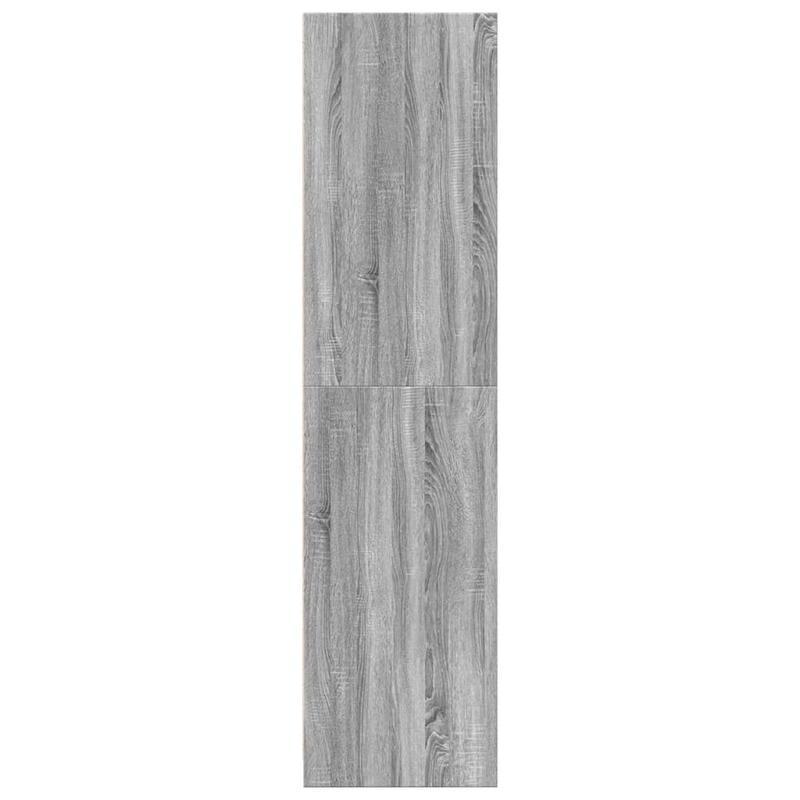 Kledingkast – Garderobekast – Kledingopberger – Dressoir – Opbergkast – Grijs Sonoma Eiken – Vrijstaand – Massief Hout – 80x50x200 cm