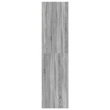 Kledingkast – Garderobekast – Kledingopberger – Dressoir – Opbergkast – Grijs Sonoma Eiken – Vrijstaand – Massief Hout – 80x50x200 cm