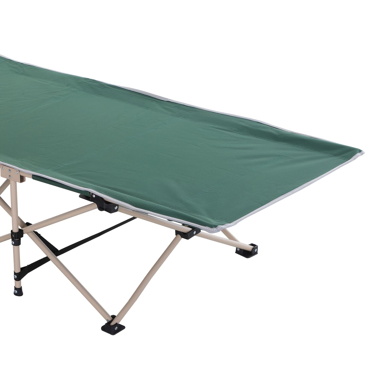 Campingbedje – Reisbedje – Vouwbed – Buitenbed – Opvouwbaar – Lichtgewicht Draagtas – Stabiel Oxford Staal – 190x68x52 cm Groen