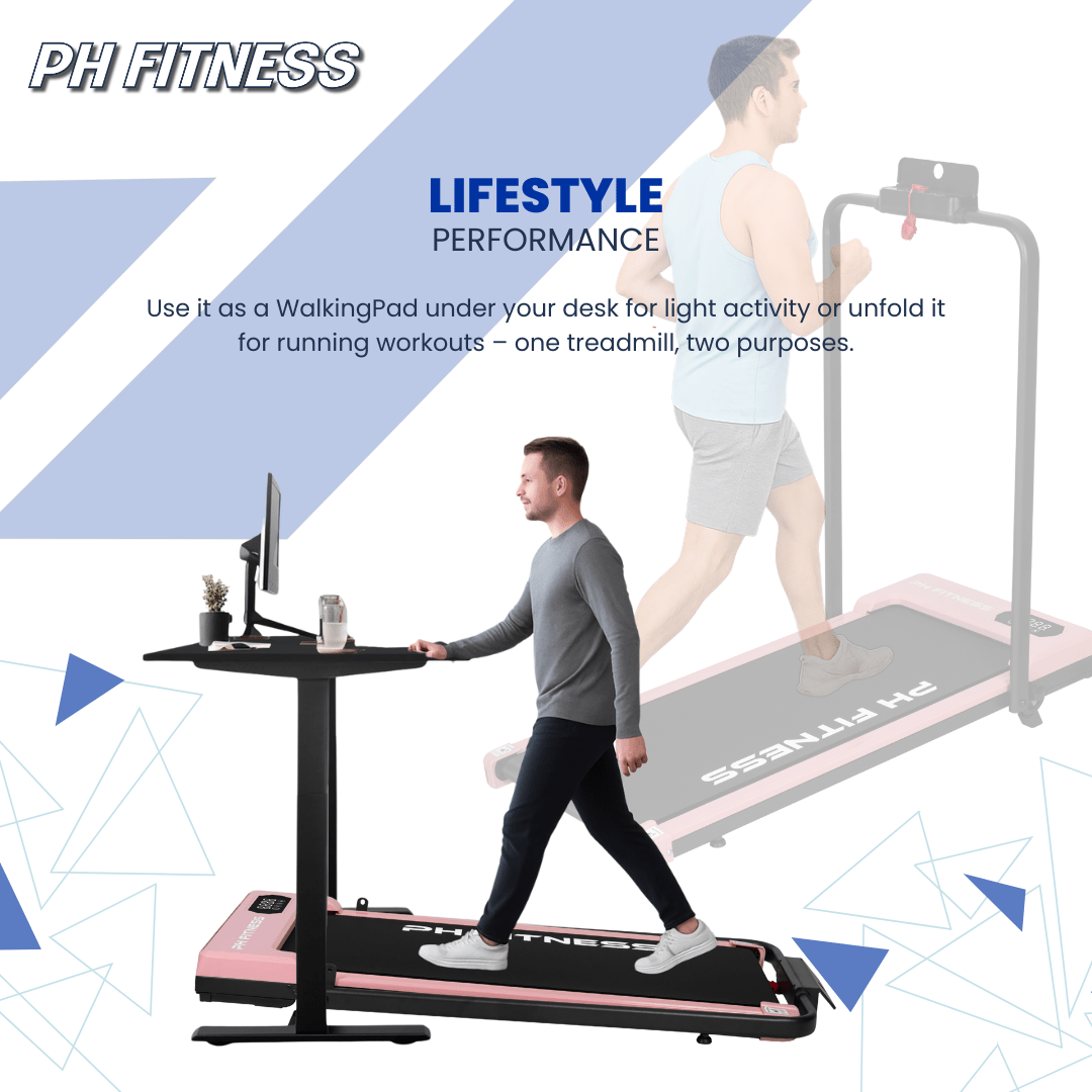 Loopband – Wandelband – Walking Pad – Hardloopband – Treadmill – Inklapbaar Design – 1,3 PK Motor 1-8 km/u – Bluetooth Met FitShow App