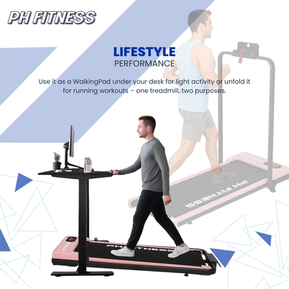 Loopband – Wandelband – Walking Pad – Hardloopband – Treadmill – Inklapbaar Design – 1,3 PK Motor 1-8 km/u – Bluetooth Met FitShow App