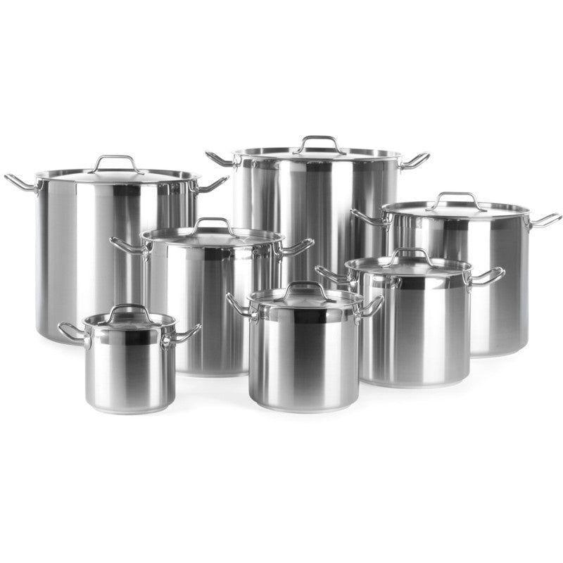 Professional Line High Pot with Lid, Sandwich Bottom, 95L, Diameter 500 x 500 mm - Hendi 833025 - QUORE