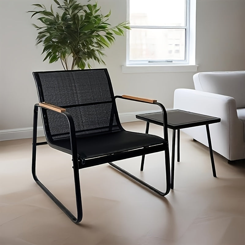 Balkonset – Balkonmeubelset – Bistroset – Tuinset – Loungeset – Weerbestendig – Stalen Frame Met Glazen Tafelblad