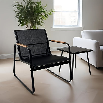 Balkonset – Balkonmeubelset – Bistroset – Tuinset – Loungeset – Weerbestendig – Stalen Frame Met Glazen Tafelblad