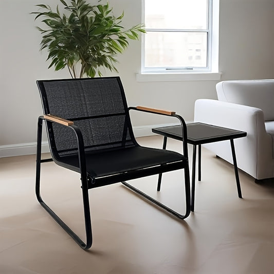 Balkonset – Balkonmeubelset – Bistroset – Tuinset – Loungeset – Weerbestendig – Stalen Frame Met Glazen Tafelblad