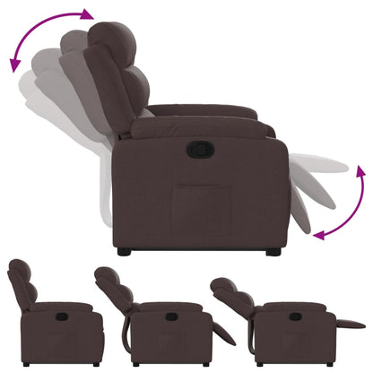 Staandmassagestoel – Staande Massagestoel – Verstelbare Relaxstoel – Massagestoel – Staande Stoel – Liftfunctie Voor Gemakkelijk Opstaan – Comfortabele Bekleding Donkerbruin