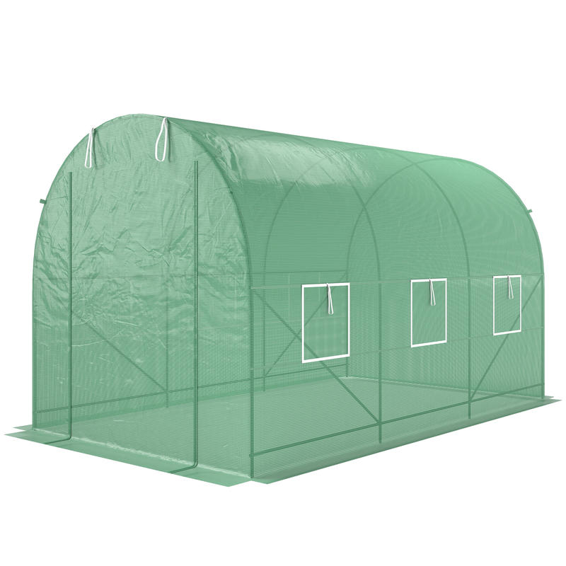 Tunnelkas – Kweekkas – Serre – Groeikas – Tuinkas – Duurzaam Metalen Frame – UV-bestendig Kunststof Met Ventilatieramen