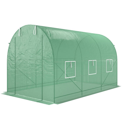 Tunnelkas – Kweekkas – Serre – Groeikas – Tuinkas – Duurzaam Metalen Frame – UV-bestendig Kunststof Met Ventilatieramen