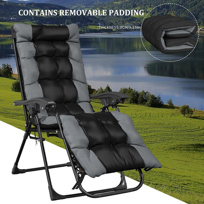 Ligstoel – Loungebed – Tuinstoel – Relaxstoel – Campingstoel – Extra Breed 72 cm – Stevig Metalen Frame