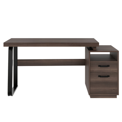 135 X 54 Cm Modern Minimalist Style Desk, Super Strong Load-bearing, Multifunctional Storage Design, Silent Drawer, Folder Drawer