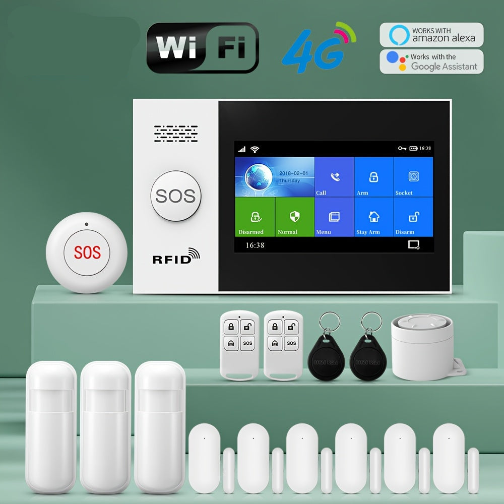 Alarmsysteem – Beveiligingssysteem – Inbraakbeveiliging – Bewegingsmelder – Deur-/Raamsensor – Draadloos – Touchscreen Bedienbaar – Wifi & 4G Verbinding