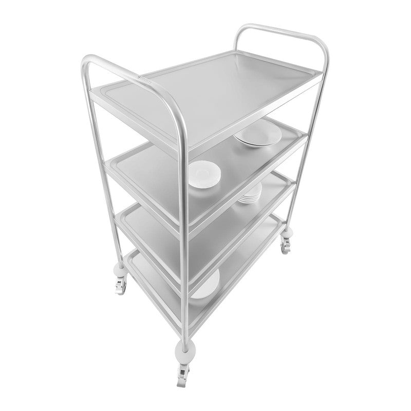 Stainless Steel Waiter's Trolley - 4 Shelves by Royal Catering