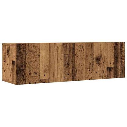 TV-meubelset – Wandmeubel – Entertainmentmeubel – TV-meubel – Opbergmeubel – Ruimtebesparend ontwerp – Harde houtfineer in oude houten kleur