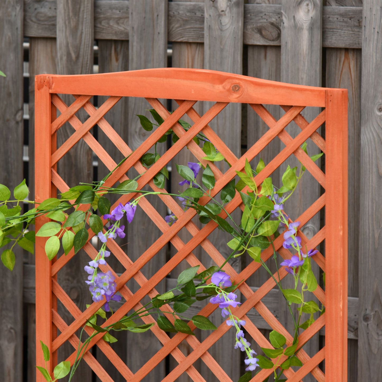 Plantenrek – Bloemenstandaard – Plantenbak – Plantentafel – Klimrek – Houten Verhoogde Plantenbak – Geel – 60x30x122,5 cm – Duurzaam Vurenhout