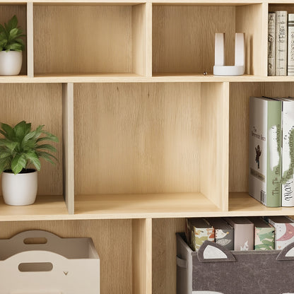 Boekenkast – Boekplank – Boekrekken – Boekenplanken – Boekenkasten – 40,7 Inch 9 Vakken – Duurzaam Niet-Hout Materiaal Natural Beige